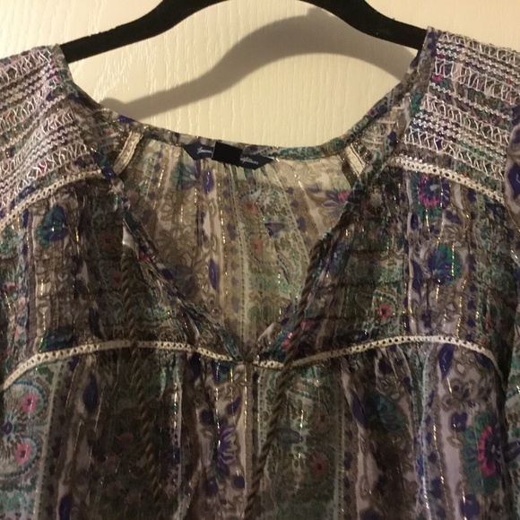 American Eagle peasant blouse sz small - Picture 2 of 3